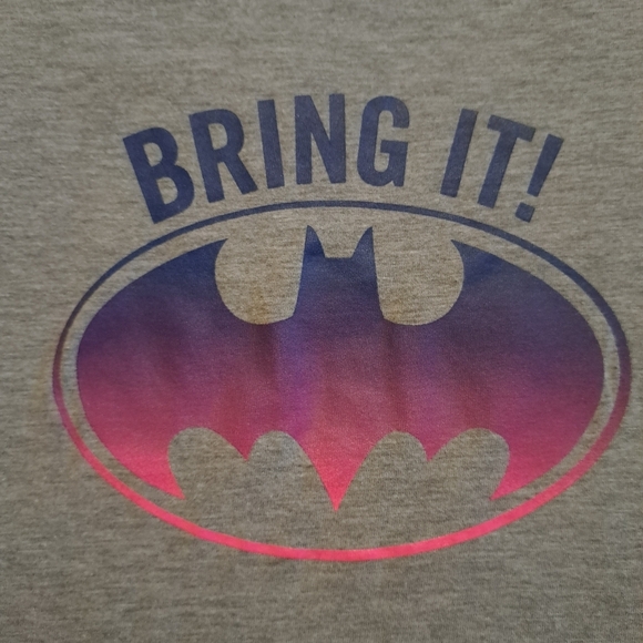 Under Armour girls XS gray Batman short sleeve shirt VGUC - Picture 2 of 4